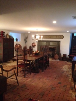 Rustic lower level with original brick floor